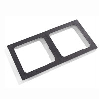 Abdeckplatte für 2 quadratische Kochplatten (220x220mm)