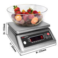 Digitale Küchenwaage bis 6 kg - Teilung: 0,5 Gramm