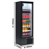 Getränkekühlschrank - 280 Liter - schwarz
