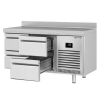 Kühltisch PREMIUM PLUS - 1468x700mm - 4 Schubladen - mit Aufkantung