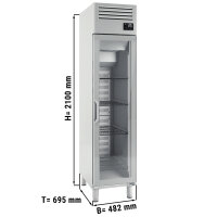 Kühlschrank (GN 1/1) - mit 1 Glastür