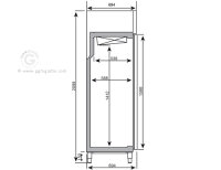 Kühlschrank (GN 1/1) - mit 1 Glastür