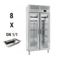 Kühlschrank (GN 1/1) - mit 2 Glastüren