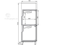 Kühl & Tiefkühlschrank (GN 2/1) - mit 2 Türen