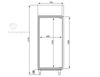 Fischkühlschrank PREMIUM PLUS - EN 60x40- 1240 Liter - 2 Türen