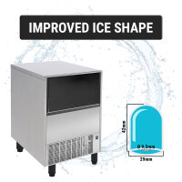 Eiswürfelmaschine / Eiswürfelbereiter - Hohlzylinder - 51 kg / 24 h