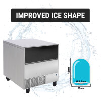 Eiswürfelmaschine / Eiswürfelbereiter - Hohlzylinder - 114 kg / 24 h