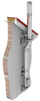 Wandabstandshalter - verstellbar (50 - 360 mm) - Ø 250 mm