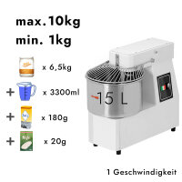 Teigknetmaschine - 15 Liter / 10 kg | Knetmaschine |...