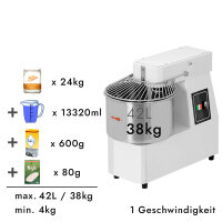 Teigknetmaschine - 42 Liter / 38 kg | Knetmaschine |...