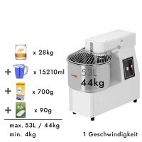Teigknetmaschine - 53 Liter / 44 kg | Knetmaschine |...