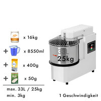 Teigknetmaschine - 33 Liter / 25 kg | Knetmaschine |...