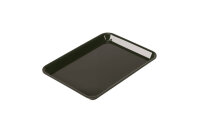 Rechteckige Präsentationsplatte - Schwarz - BPA-frei - 265 x 200 x 17 mm | Auslageplatte | Thekenschale | Kuchenplatte | Thekenplatte | Fleischplatte | Tablett | Konditoreiplatte