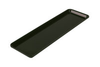 Rechteckige Präsentationsplatte GN 2/4 - Schwarz - BPA-frei - 530 x 162 x 17 mm | Auslageplatte | Thekenschale | Kuchenplatte | Thekenplatte | Fleischplatte | Tablett | Konditoreiplatte