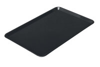 Rechteckige Präsentationsplatte - Schwarz - Eco-Line - 420 x 280 x 15 mm | Auslageplatte | Thekenschale | Kuchenplatte | Thekenplatte | Fleischplatte | Tablett | Konditoreiplatte