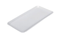 Rechteckige Präsentationsplatte - Weiß - Eco-Line - 400 x 200 x 15 mm | Auslageplatte | Thekenschale | Kuchenplatte | Thekenplatte | Fleischplatte | Tablett | Konditoreiplatte