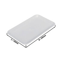 Rechteckige Präsentationsplatte - Weiß - Eco-Line - 300 x 190 x 15 mm | Auslageplatte | Thekenschale | Kuchenplatte | Thekenplatte | Fleischplatte | Tablett | Konditoreiplatte