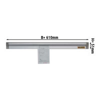 Bonschiene aus Aluminium - 61 cm | Zettelhalter | Klemmleiste | Bonleiste | Notizschiene