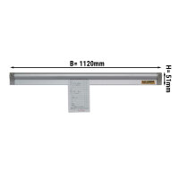 Bonschiene aus Aluminium - 101,7 cm | Zettelhalter | Klemmleiste | Bonleiste | Notizschiene