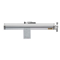 Bonschiene aus Aluminium - 122 cm | Zettelhalter | Klemmleiste | Bonleiste | Notizschiene