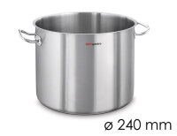 Suppentopf - Ø 240 mm - Höhe 195 mm | Kochtopf groß | Edelstahltopf | Gastronomietopf | Universaltopf | Eintopf