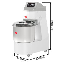 Bäckerei-Spiralteigknetmaschine 25 Liter / 15 kg | Teigknetmaschine | Knetmaschine | Teigkneter | Teigmaschine | Kneter | Spiralkneter