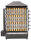 Holzkohle Hähnchengrill mit 6 Spießen für 30 Hähnchen - 1350 x 610 x 1930 mm
