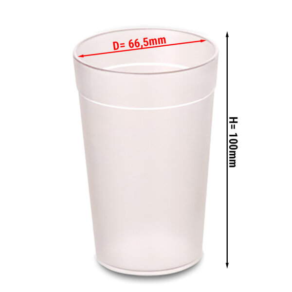 (100 Stück) Polycarbonat Milchglas - 200 ml