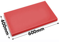 Schneidebrett - 40 x 60 cm - Dicke 2 cm -  Rot