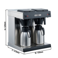 Kaffeefiltermaschine 2x 2,0 Liter mit Isolierkanne |...