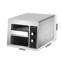 Toaster mit 2 Ablagen - 2,2 kW | Kettentoaster | Toaster...