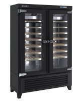 Weinkühlschrank 640 Liter - Schwarz - mit 2 Glastüren