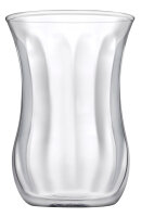 (72 Stück) ÜSKÜDAR Teeglas mit Struktur - 0,12 Liter