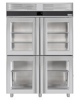 Kühlschrank PREMIUM- GN 2/1 - 1400 Liter - 4 Glashalbtüren
