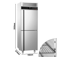 Tiefkühlschrank - 0,7 x 0,81 m - mit 2 Edelstahlhalbtür
