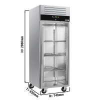 Kühlschrank ECO - 0,74 x 0,83 m - mit 1 Glastür