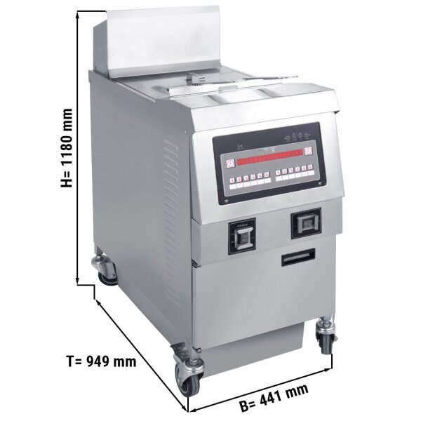 Elektro Fritteuse mit Filtersystem - 25 Liter (14,2 kW)