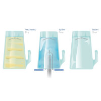 Behälter-/ Gläserdusche mit Standfuss mit Saugnäpfen & Schlauch