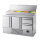 Zubereitungskühltisch (GN) - 1,46 x 0,7 m - mit 2 Türen & 2 Schubladen 1/2 & 1/3