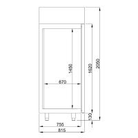 Kühlschrank PREMIUM - 1400 Liter - 2 Glastüren