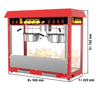 Popcornmaschine - 10 kg/h - mit 2 Kessel