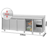 Kühltisch ECO - 2,2 x 0,7 m - mit 4 Türen
