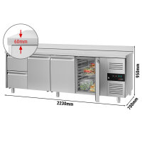 Kühltisch ECO - 2,2 x 0,7 m - mit 3 Türen &...
