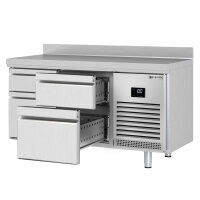 Kühltisch PREMIUM PLUS - 1468x700mm - 4 Schubladen - mit Aufkantung