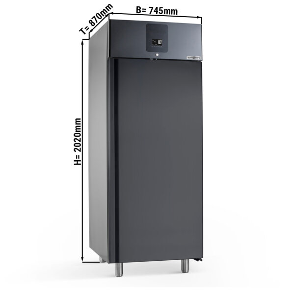 Eistiefkühlschrank - 0,74 x 0,87 m - 647 Liter - mit 1 Tür - Schwarz