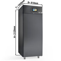 Bäckerei Gärautomat - Schrank für Fermentation - 0,81 x 1,06 m - 901 Liter - mit 1 Tür - Schwarz