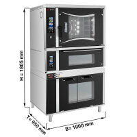 Bäckerei - Kombidämpfer - Touch - 6x EN 60x40 - inkl. Pizzaofen, Gärschrank