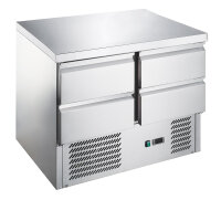 Saladette / Kühltisch ECO - 0,9 x 0,7 m - mit 4...