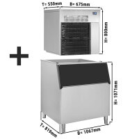 Flockeneisbereiter - 565 kg / 24 h - inkl. Eisvorratsbehälter