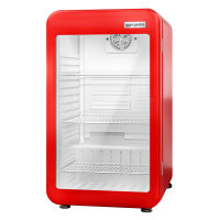 Minibarkühlschrank - 113 Liter - mit 1 Glastür - Rot